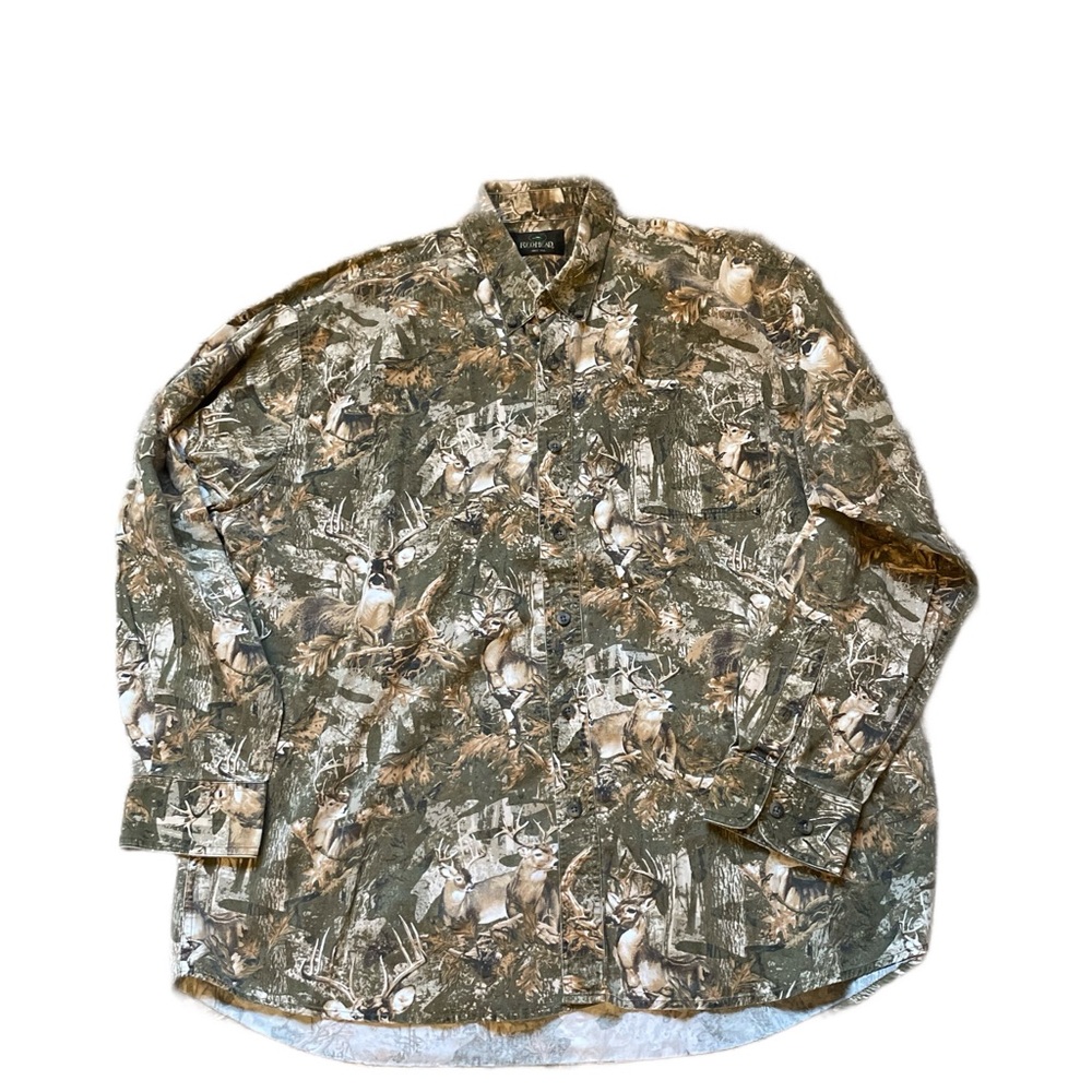Vintage Redhead Camo Deer Button Up